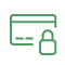 Lock and card icon